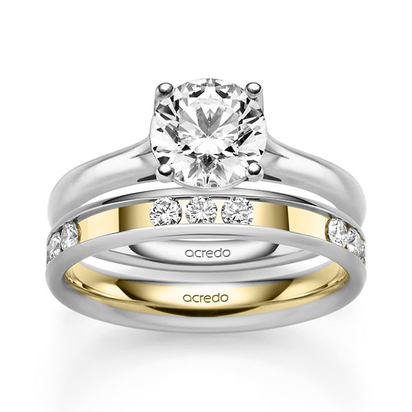 Set in Weissgold 585 mit 1,5 ct. + zus. 0,6 ct. Brillant tw, si von acredo Set in Weissgold 585 mit 1,5 ct. + zus. 0,6 ct. Brillant tw, si von acredo