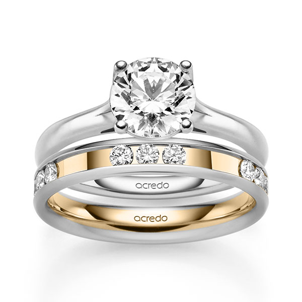 Set in Weissgold 585 mit 1,5 ct. + zus. 0,6 ct. Brillant tw, si von acredo Set in Weissgold 585 mit 1,5 ct. + zus. 0,6 ct. Brillant tw, si von acredo