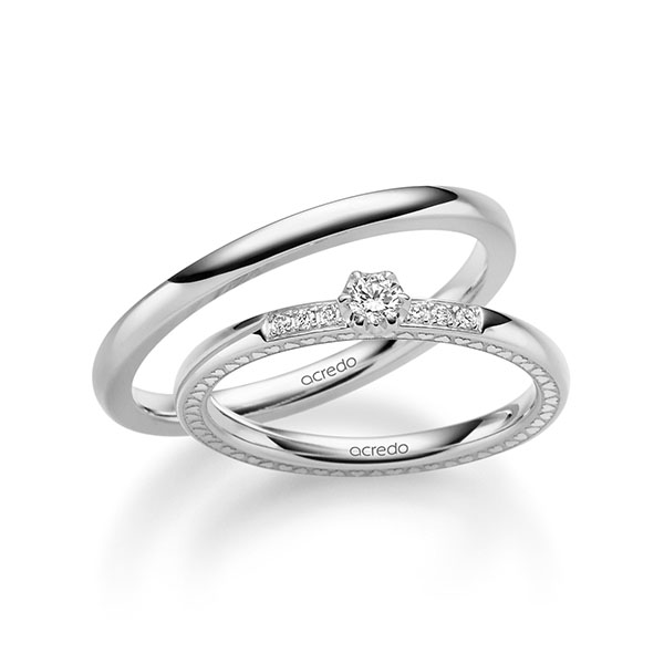 Set in Weißgold 585 mit zus. 0,148 ct. Brillant tw, si von acredo - A-2383-5 Set in Weißgold 585 mit zus. 0,148 ct. Brillant tw, si von acredo - A-2383-5