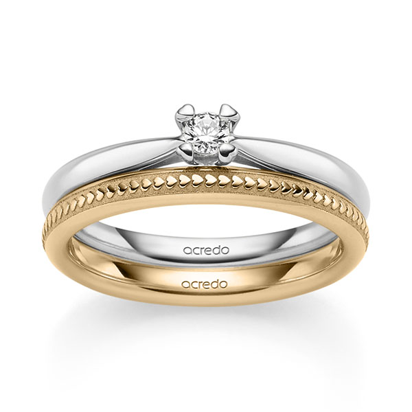 Set in Weißgold 585 mit zus. 0,1 ct. Brillant tw, si von acredo Set in Weißgold 585 mit zus. 0,1 ct. Brillant tw, si von acredo