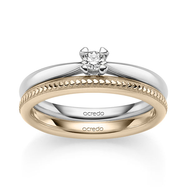 Set in Weißgold 585 mit zus. 0,1 ct. Brillant tw, si von acredo Set in Weißgold 585 mit zus. 0,1 ct. Brillant tw, si von acredo