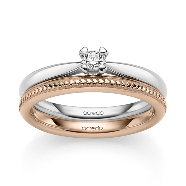 Set in Weißgold 585 mit zus. 0,1 ct. Brillant tw, si von acredo - A-2468-4 Set in Weißgold 585 mit zus. 0,1 ct. Brillant tw, si von acredo - A-2468-4
