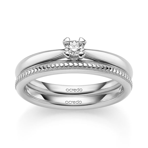 Set in Weißgold 585 mit zus. 0,1 ct. Brillant tw, si von acredo Set in Weißgold 585 mit zus. 0,1 ct. Brillant tw, si von acredo