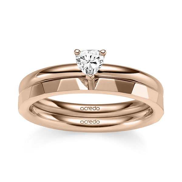 Set in Weißgold 585 mit zus. 0,1 ct. tw, vs von acredo