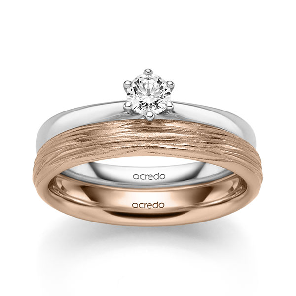 Set in Weißgold 585 mit zus. 0,25 ct. Brillant tw, si von acredo