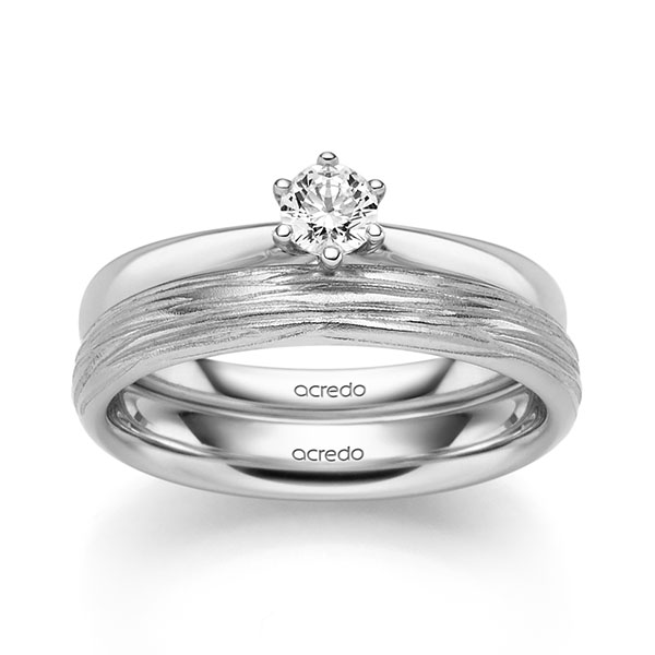 Set in Weißgold 585 mit zus. 0,25 ct. Brillant tw, si von acredo - A-2452-5 Set in Weißgold 585 mit zus. 0,25 ct. Brillant tw, si von acredo - A-2452-5