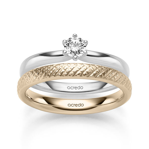 Set in Weißgold 585 mit zus. 0,25 ct. Brillant tw, si von acredo