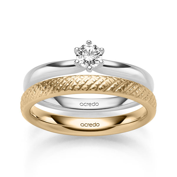 Set in Weißgold 585 mit zus. 0,25 ct. Brillant tw, si von acredo