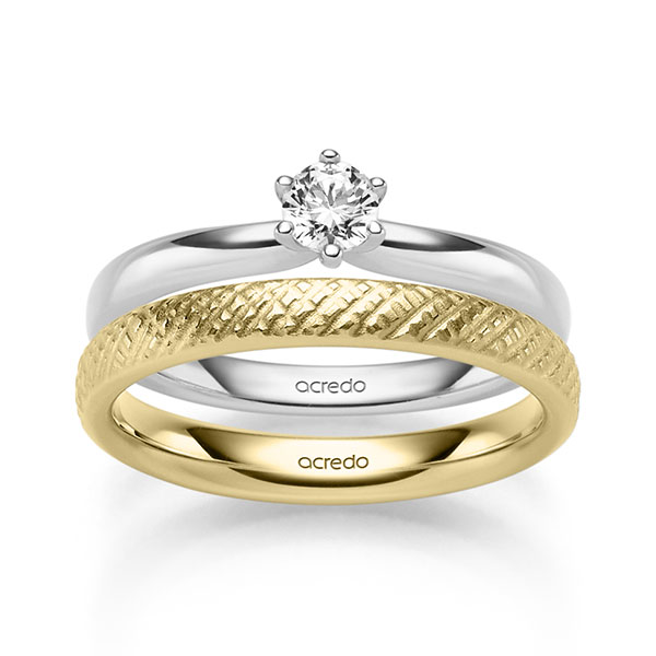 Set in Weißgold 585 mit zus. 0,25 ct. Brillant tw, si von acredo