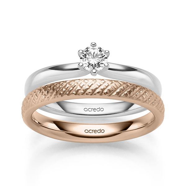 Set in Weissgold 585 mit zus. 0,25 ct. Brillant tw, si von acredo - A-2453-4