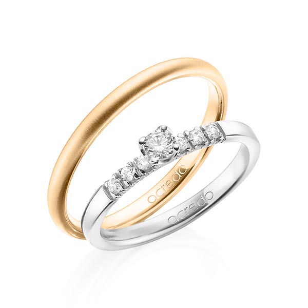 Set in Weissgold 585 mit zus. 0,27 ct. Brillant tw, si von acredo