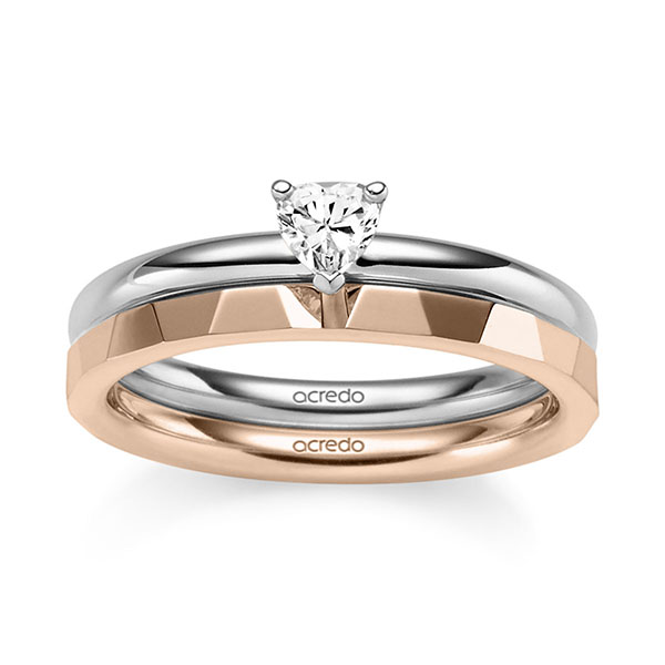 Set in Weissgold 585 mit zus. 0,2 ct. tw, vs von acredo