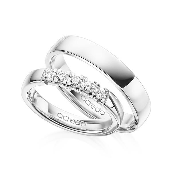 Set in Weissgold 585 mit zus. 0,3 ct. Brillant tw, vs von acredo - A-1314-1 Set in Weissgold 585 mit zus. 0,3 ct. Brillant tw, vs von acredo - A-1314-1