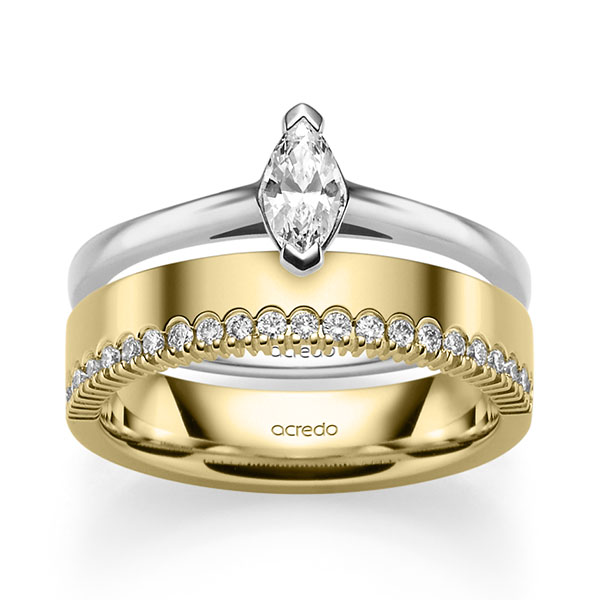 Set in Weißgold 585 mit zus. 0,41 ct. tw, vs tw, si von acredo - A-2476-6 Set in Weißgold 585 mit zus. 0,41 ct. tw, vs tw, si von acredo - A-2476-6