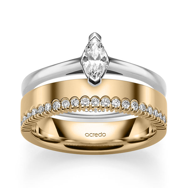 Set in Weißgold 585 mit zus. 0,41 ct. tw, vs tw, si von acredo - A-2476-7 Set in Weißgold 585 mit zus. 0,41 ct. tw, vs tw, si von acredo - A-2476-7