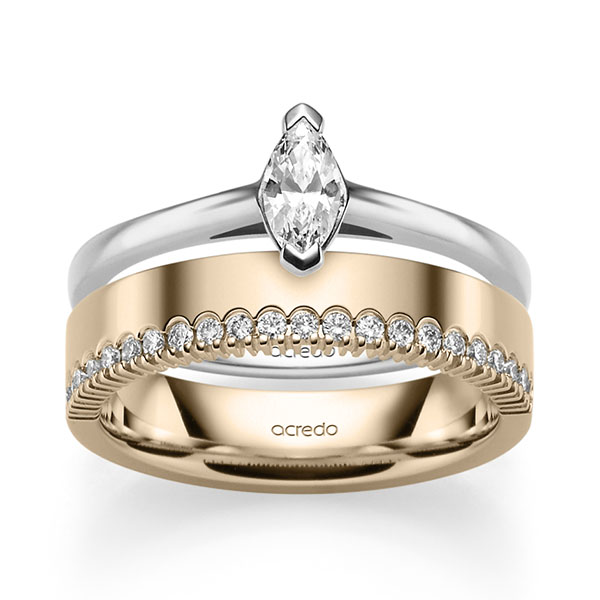 Set in Weißgold 585 mit zus. 0,41 ct. tw, vs tw, si von acredo - A-2476-8 Set in Weißgold 585 mit zus. 0,41 ct. tw, vs tw, si von acredo - A-2476-8