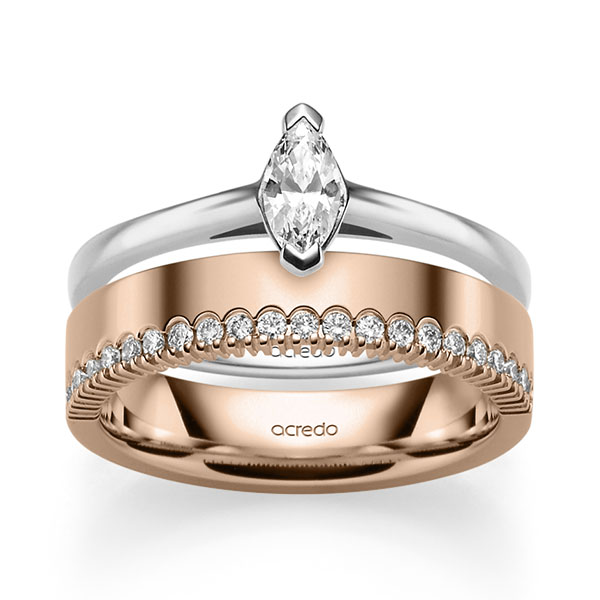 Set in Weißgold 585 mit zus. 0,41 ct. tw, vs tw, si von acredo - A-2476-9 Set in Weißgold 585 mit zus. 0,41 ct. tw, vs tw, si von acredo - A-2476-9