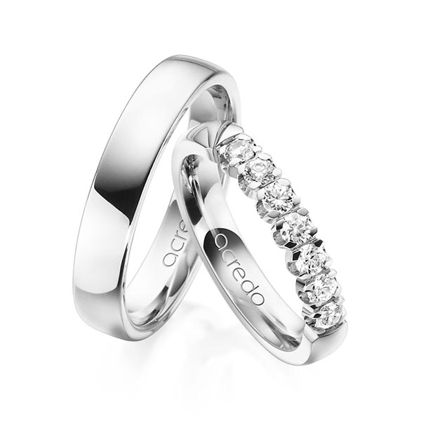Set in Weissgold 585 mit zus. 0,49 ct. Brillant tw, vs von acredo - A-1312-1 Set in Weissgold 585 mit zus. 0,49 ct. Brillant tw, vs von acredo - A-1312-1
