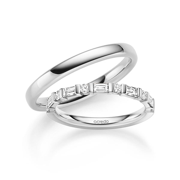 Set in Weißgold 585 mit zus. 0,58 ct. tw, vs von acredo