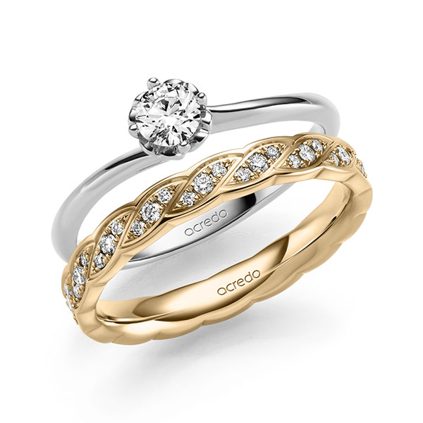 Set in Weissgold 585 mit zus. 0,59 ct. Brillant tw, si von acredo Set in Weissgold 585 mit zus. 0,59 ct. Brillant tw, si von acredo