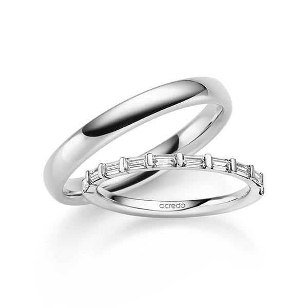 Set in Weissgold 585 mit zus. 0,5 ct. tw, vs von acredo - A-2823-1