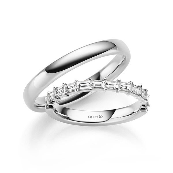Set in Weißgold 585 mit zus. 0,77 ct. tw, vs von acredo