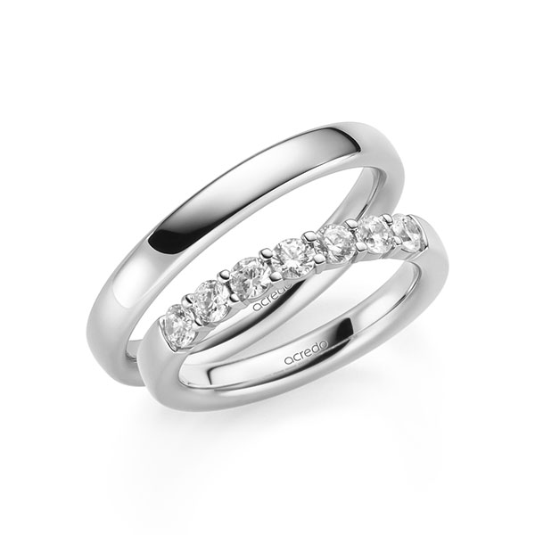 Set in Weißgold 585 mit zus. 0,7 ct. Brillant tw, si von acredo - A-2114-1 Set in Weißgold 585 mit zus. 0,7 ct. Brillant tw, si von acredo - A-2114-1