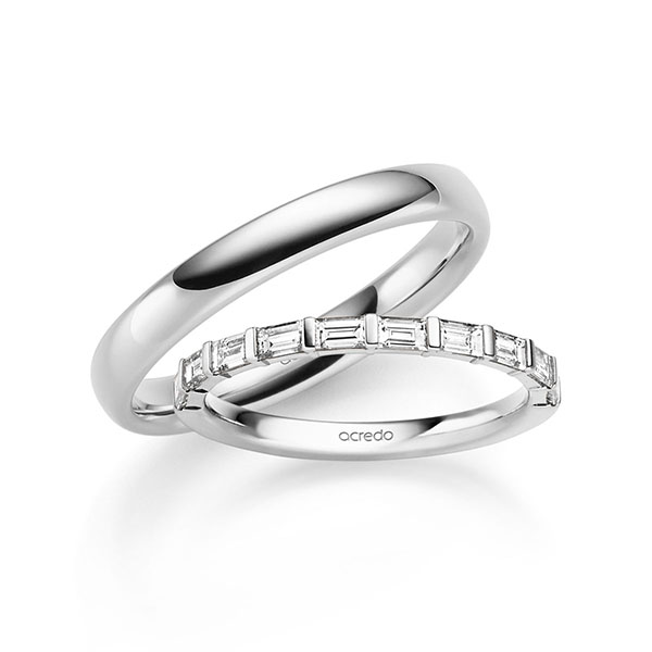 Set in Weißgold 585 mit zus. 0,7 ct. tw, vs von acredo