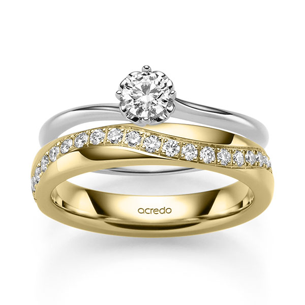 Set in Weißgold 585 mit zus. 0,85 ct. Brillant tw, si von acredo