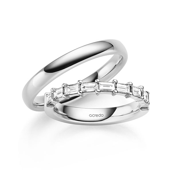 Set in Weißgold 585 mit zus. 0,9 ct. tw, vs von acredo