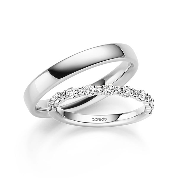 Set in Weißgold 585 mit zus. 1,04 ct. tw, si von acredo