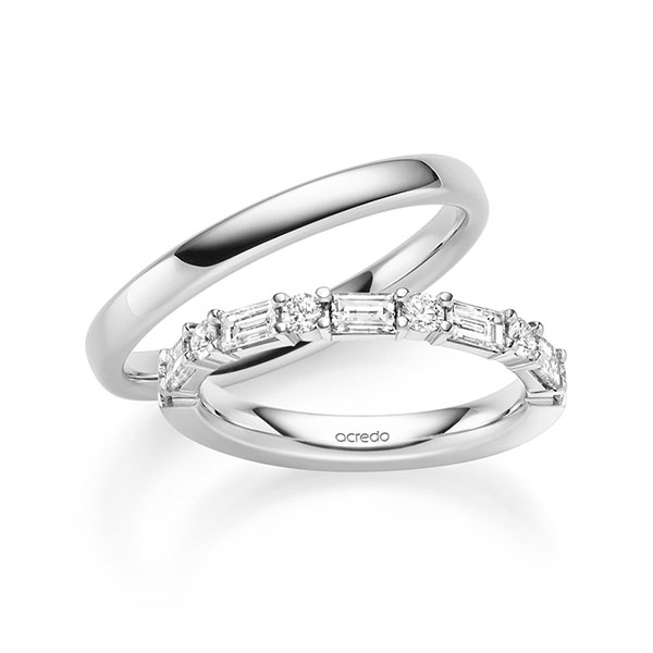 Set in Weißgold 585 mit zus. 1,05 ct. tw, vs von acredo