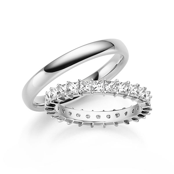 Set in Weißgold 585 mit zus. 2,6 ct. tw, si von acredo