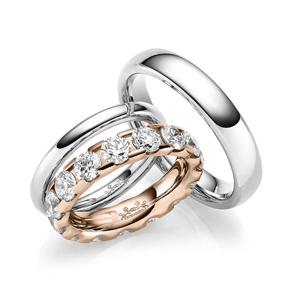 Set in Weißgold 585 mit zus. 4,25 ct. Brillant tw, si von Steinberg - Q-1719-7 Set in Weißgold 585 mit zus. 4,25 ct. Brillant tw, si von Steinberg - Q-1719-7