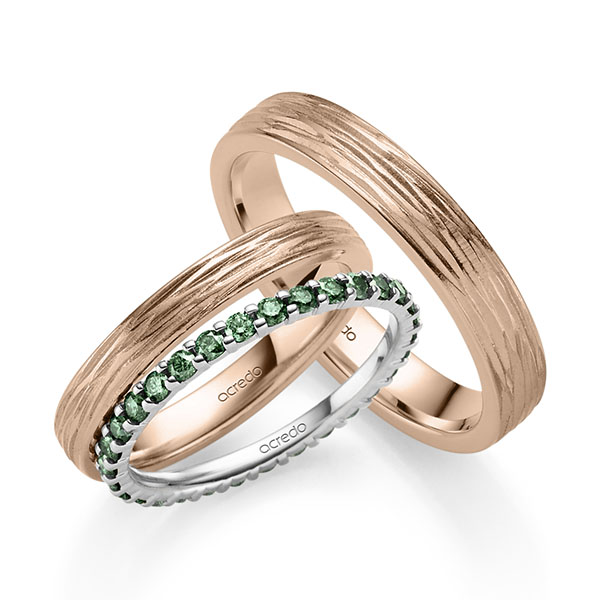 Set in Weissgold 585 vollausgefasst mit zus. 0,62 ct. Brillant von acredo - A-2435-9