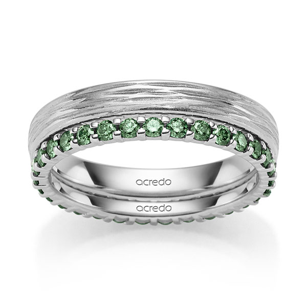 Set in Weißgold 585 vollausgefasst mit zus. 0,62 ct. Brillant von acredo