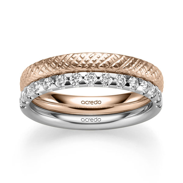 Set in witgoud 14 kt. half gezet met in totaal 0,45 ct. Briljant tw/si van acredo