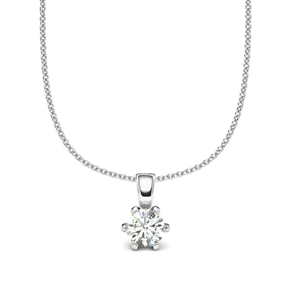 Set in witgoud 14 kt. met 0,4 ct. Briljant tw/si van acredo - A-2060-30 Set in witgoud 14 kt. met 0,4 ct. Briljant tw/si van acredo - A-2060-30