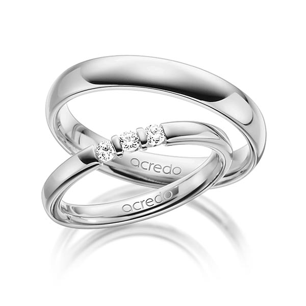 Set in witgoud 14 kt. met in totaal 0,15 ct. Briljant tw,vs van acredo - A-1308-1