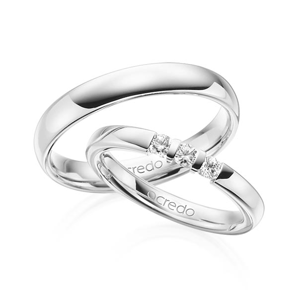 Set in witgoud 14 kt. met in totaal 0,21 ct. Briljant tw,vs van acredo - A-1309-1