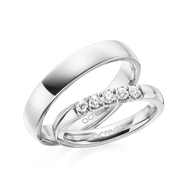 Set in witgoud 14 kt. met in totaal 0,25 ct. Briljant tw,vs van acredo - A-1317-1