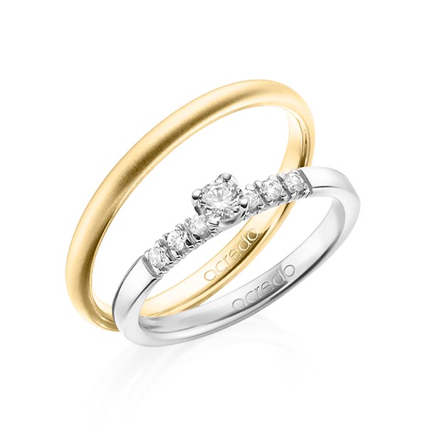 Set in witgoud 14 kt. met in totaal 0,27 ct. Briljanten tw/si van acredo