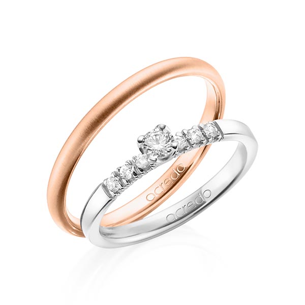 Set in witgoud 14 kt. met in totaal 0,27 ct. Briljanten tw/si van acredo