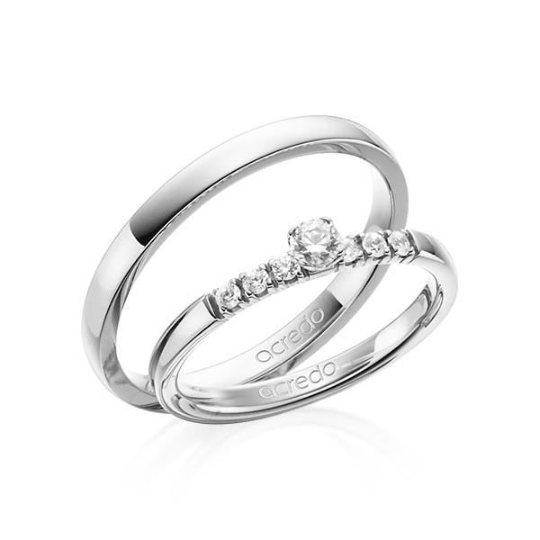Set in witgoud 14 kt. met in totaal 0,27 ct. Briljanten tw/si van acredo - A-1383-1