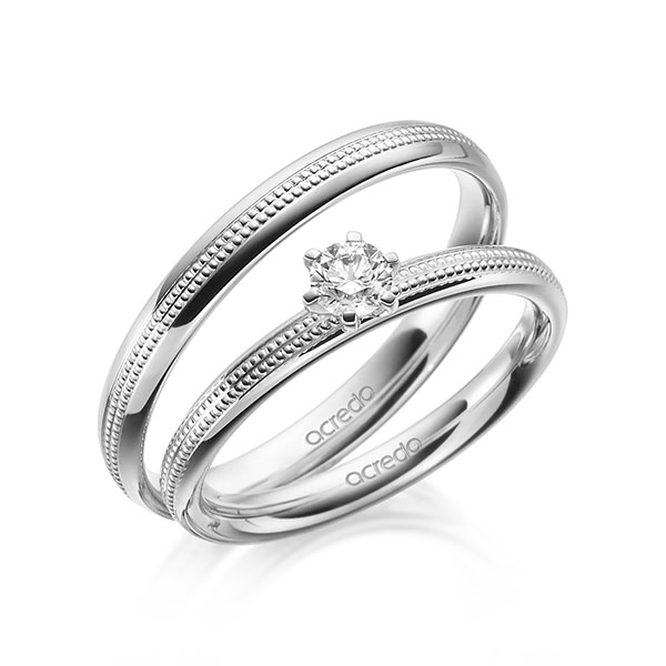 Set in witgoud 14 kt. met in totaal 0,2 ct. Briljant tw/si van acredo