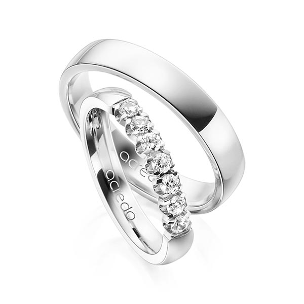 Set in witgoud 14 kt. met in totaal 0,35 ct. Briljant tw,vs van acredo - A-1311-1