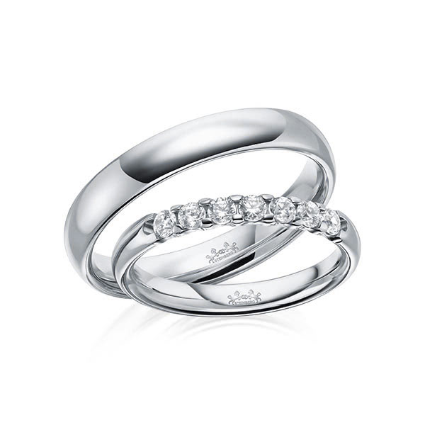 Set in witgoud 14 kt. met in totaal 0,35 ct. Briljant tw/si van Steinberg