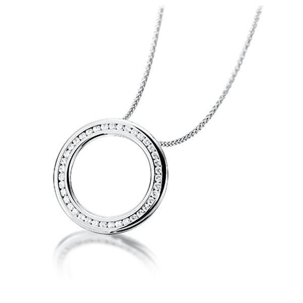 Set in witgoud 14 kt. met in totaal 0,39 ct. Briljant tw/si van acredo - A-1387-4