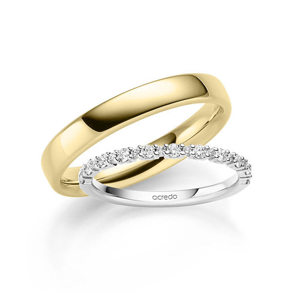 Set in witgoud 14 kt. met in totaal 0,54 ct. tw/si van acredo