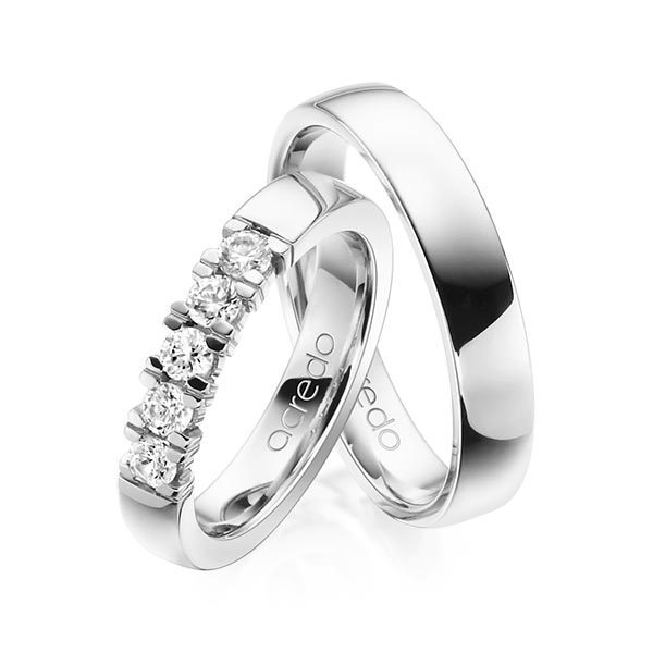 Set in witgoud 14 kt. met in totaal 0,5 ct. Briljant tw,vs van acredo - A-1315-1